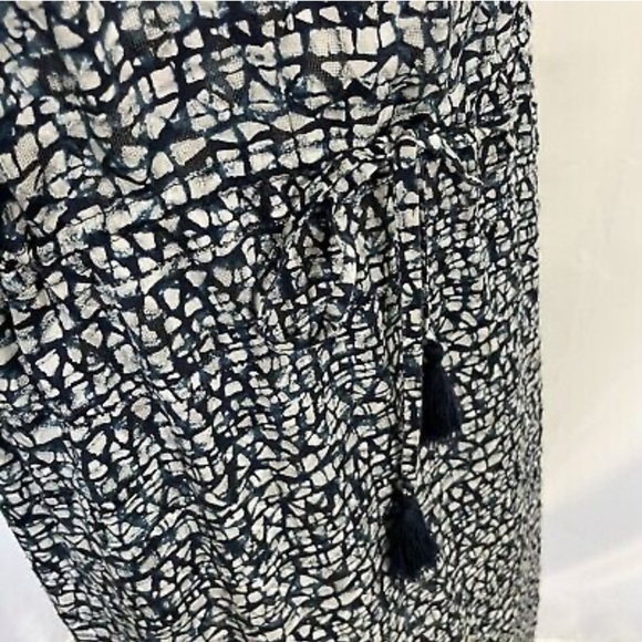 Tory Burch 'Honeycomb' Drop Waist Caftan Dress Size 8 Womens 100% Silk - Picture 8 of 10